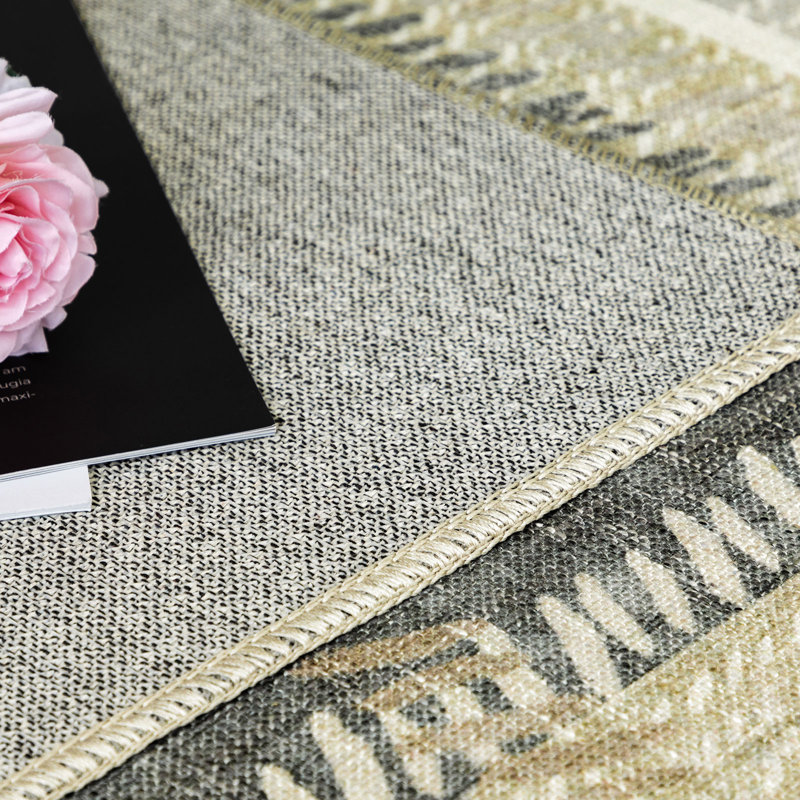 Tapis ivoire / beige / gris NELE, Rectangle 5 pi x 7 pi