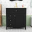Meuble-lavabo moderne avec rangement spacieux, panneau de fibres à densité moyenne durable et tablettes réglables-189088450