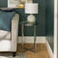 Leverette Glass Top Cross Legs End Table-35615126