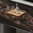 Rectangular supercrystalline stone coffee table-103250080-103250082