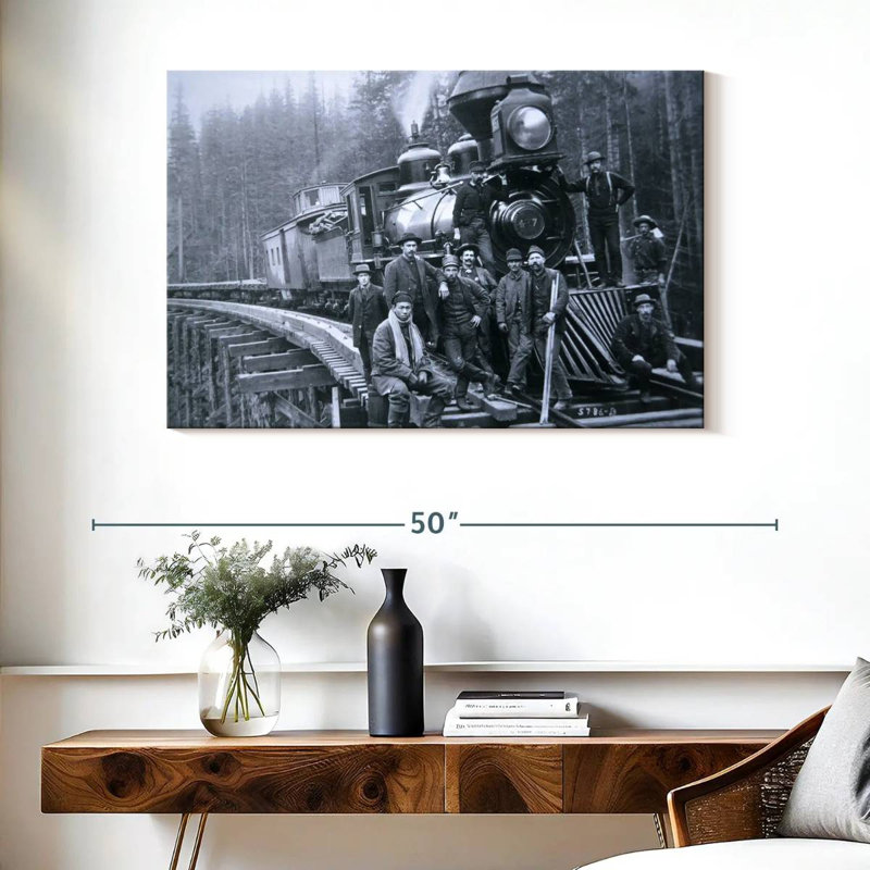 Lilie Railroad Construction Crew 1886, H 26 po x l 39 po