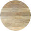 Table basse ronde industrielle en bois de manguier massif l 34 po Elmbrook, entièrement assemblée-393475245