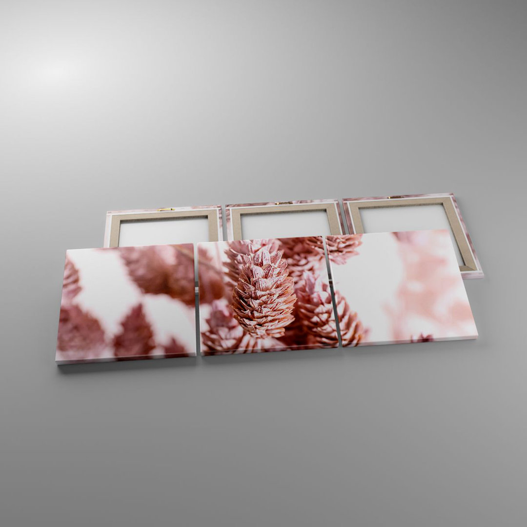 3-tlg. Leinwandbilder-Set Dried Flower Eco