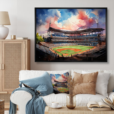 «Abstract Baseball Stadium III», art mural sur toile