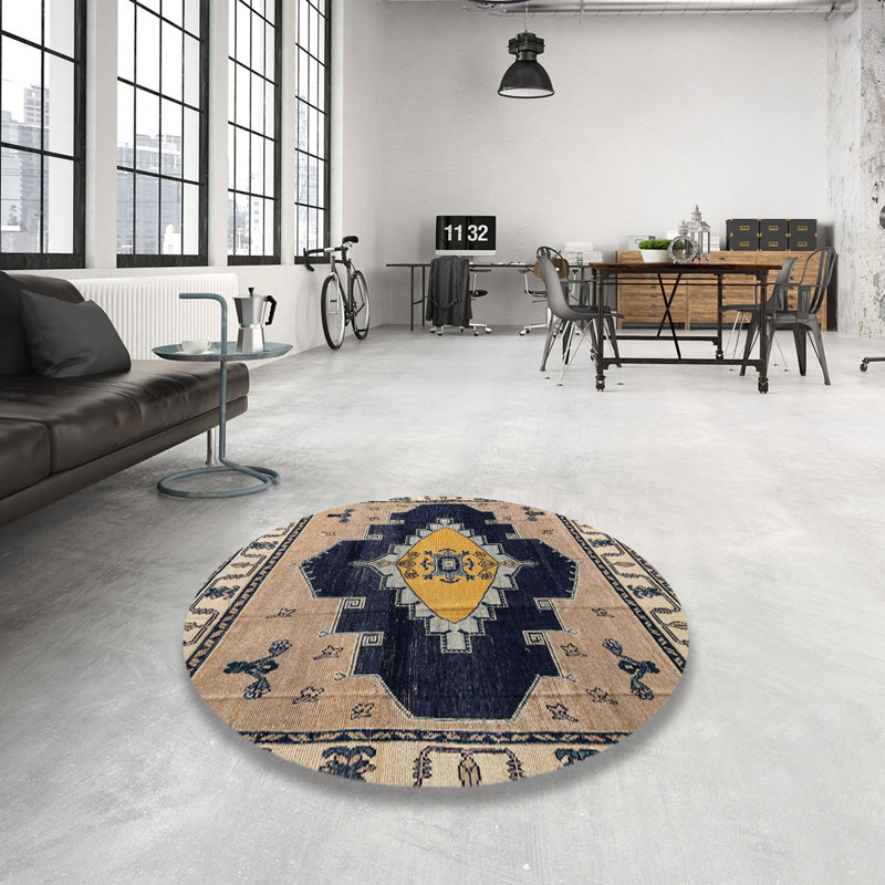 Tapis abstrait moderne 4592, Rond 8 pi