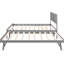 Lit plateforme gris avec lit gigogne réglable