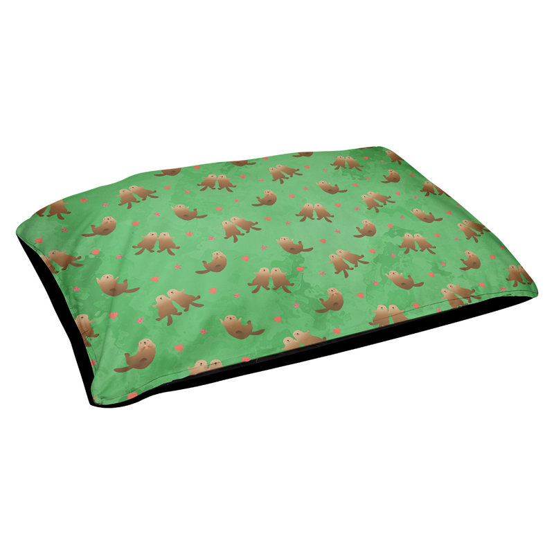 Coussin d'extérieur Campion Sea Otters, Très grand (l 52 po x P 42 po x H 17 po), Vert / Brun
