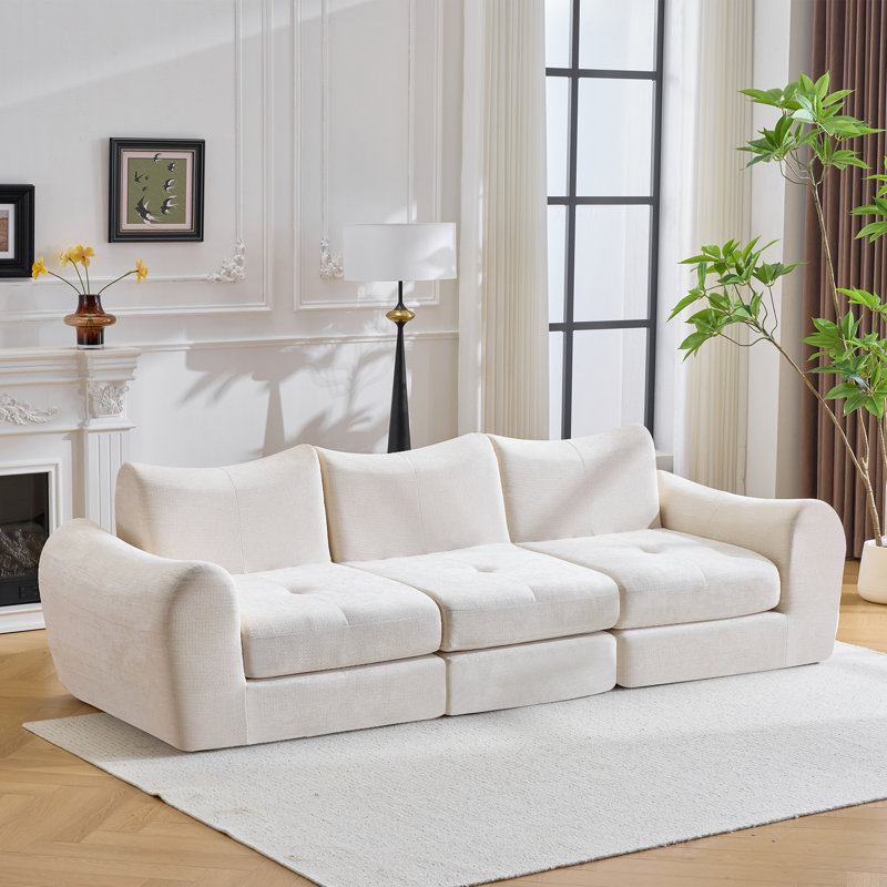 Modulaires spacieux en mousse, design blanc moderne pour des espaces de vie polyvalents