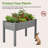 Fir Wood Elevated Planter Raised Garden Bed With Legs Planter Box With Liner