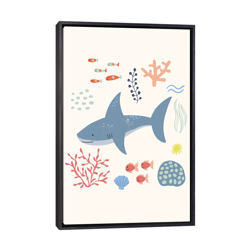 «Under the Sea VI» par Caroline Alfreds - impression d'art graphique, H 60 po x l 40po x P 1,5 po, Pas de tapis