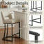 Tabouret de bar moderne en similicuir avec structure en métal, tabourets de bar modernes à hauteur de comptoir avec dossier découpé, ensemble de 2-630163403