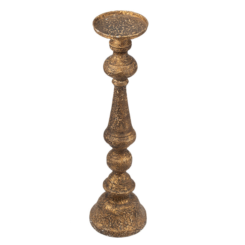 Grand chandelier en bois, Bronze vieilli, H 23,8 po x l 6 po x P 6 po