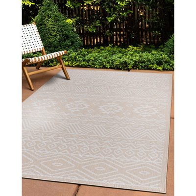 Tapis intérieur / extérieur beige / crème Joske Southwestern