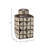 Geometric Ceramic Table Jar with Lid for Home Decor - Decorative Patterned Tall Jar for Shelf Styling, Console Display, and Tabletop Accent-86741825-86741827