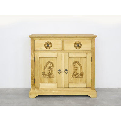 Orme Solid Wood 92 cm W Chest of 2 Drawers
