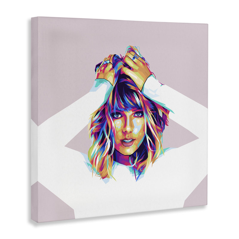 Rainbow Haired Taylor Canvas Wall Art by Birch&Ink, 30" H x 30" W
