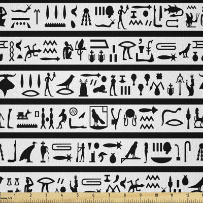 Daylon Historical Language Writing with Pictographic Cultural Multi-Purpose Fabric