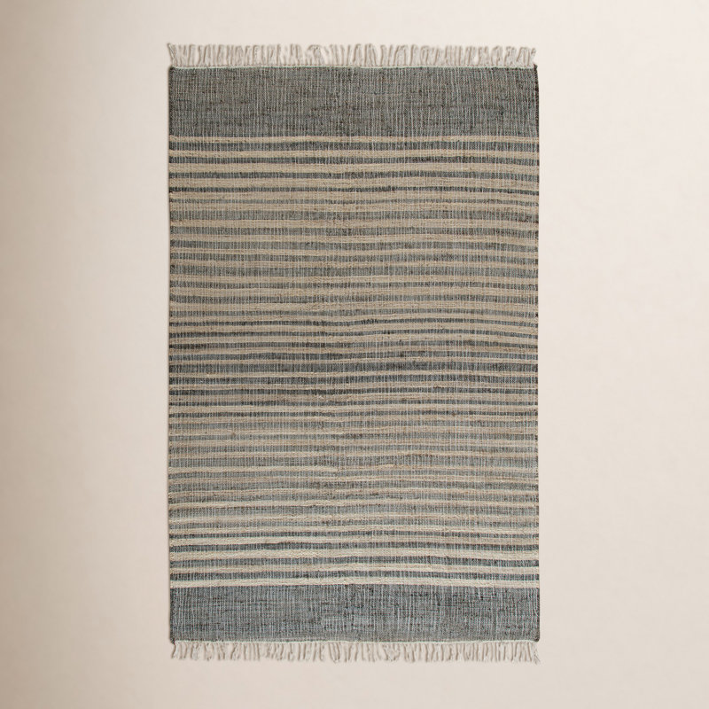 Mitzy Hand Loomed Striped Indoor Rug, Rectangle 8' x 10'