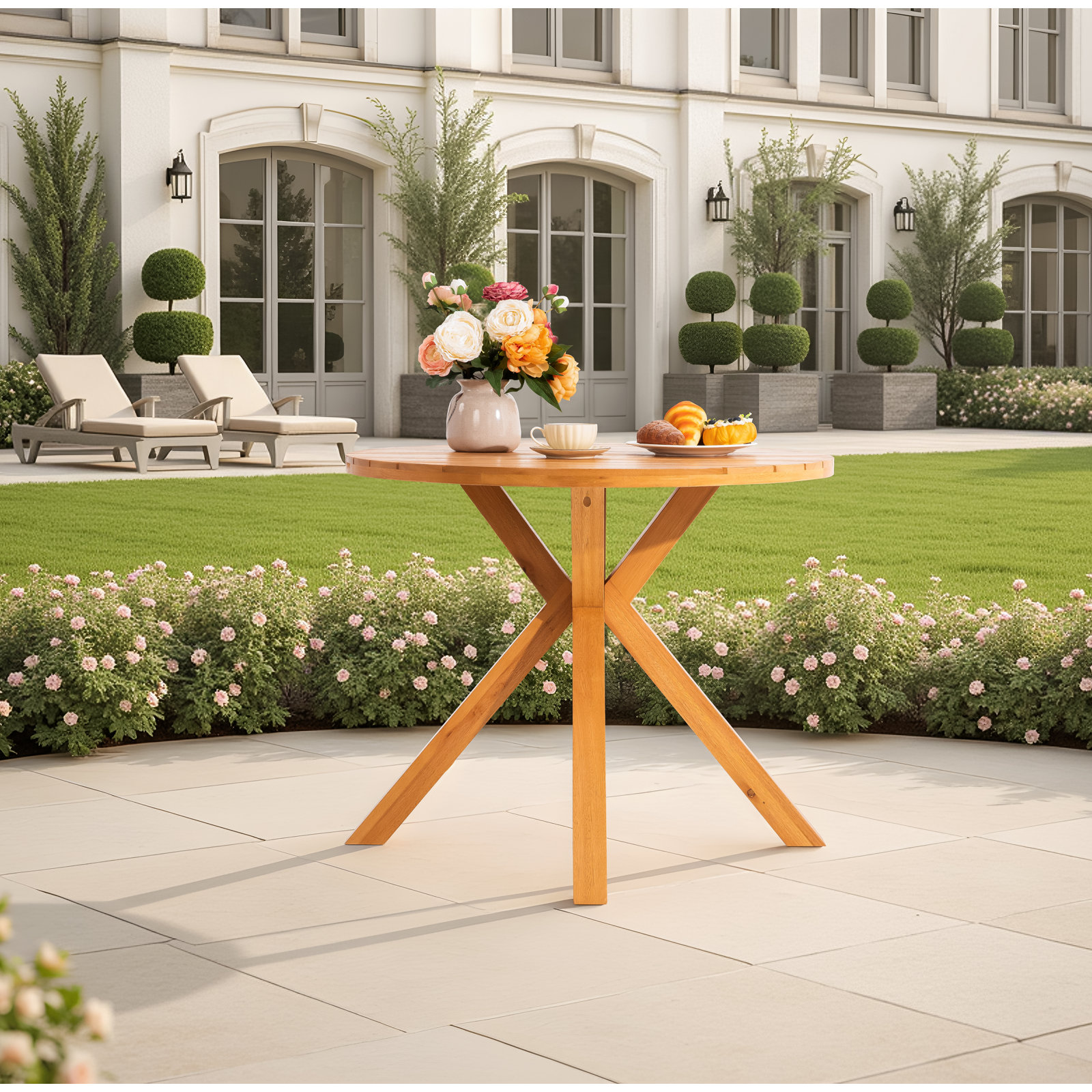 36" Eucalyptus Patio Dining Table