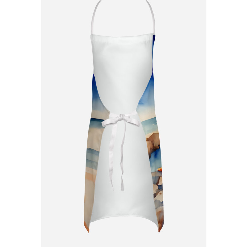 Starfish Coastal Scene Polyester Bib Apron