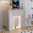 White Manufactured Wood Electric Fireplace