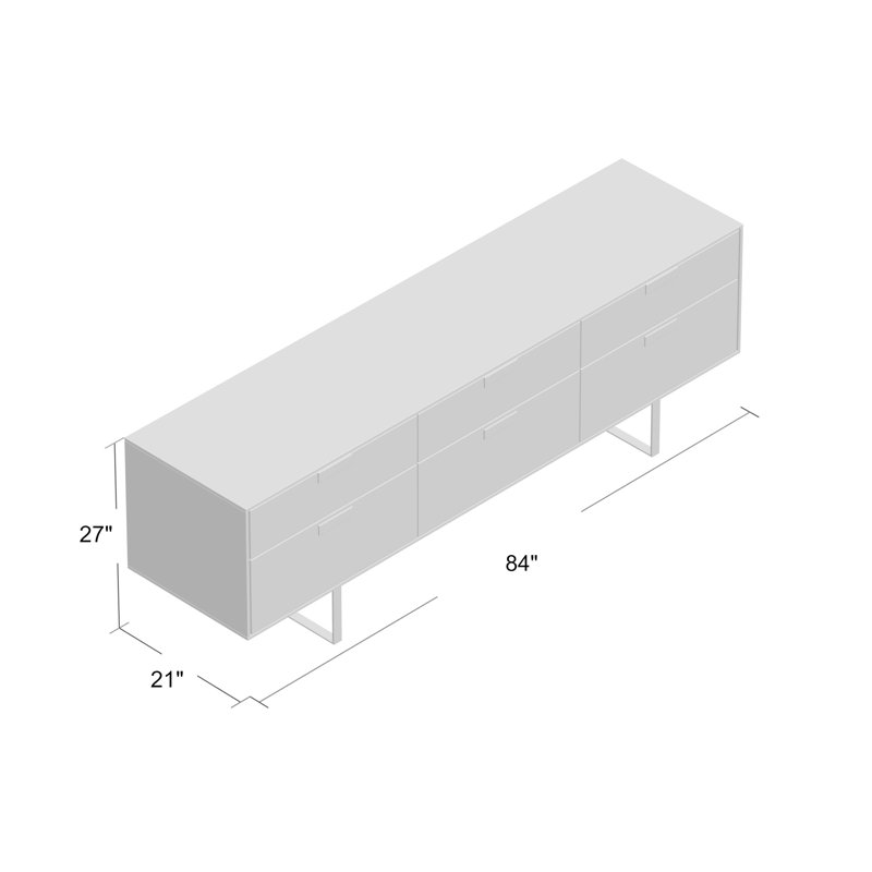 Series 11 Media Console, Walnut/Stainless Steel