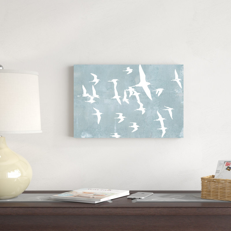 Silhouettes en vol II, H 12 po x l 18 po x P 1,25 po