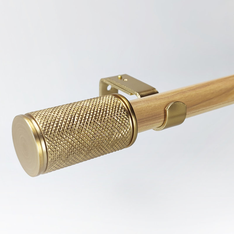 Tringle à rideaux simple réglable Azura, 36" - 72", Tige dorée