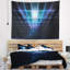 Tapisserie de grille de protection à laser abstract blue-28495298