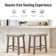 24" Backless Kitchen Counter Stool With Sponge Upholstery(set Of 3)