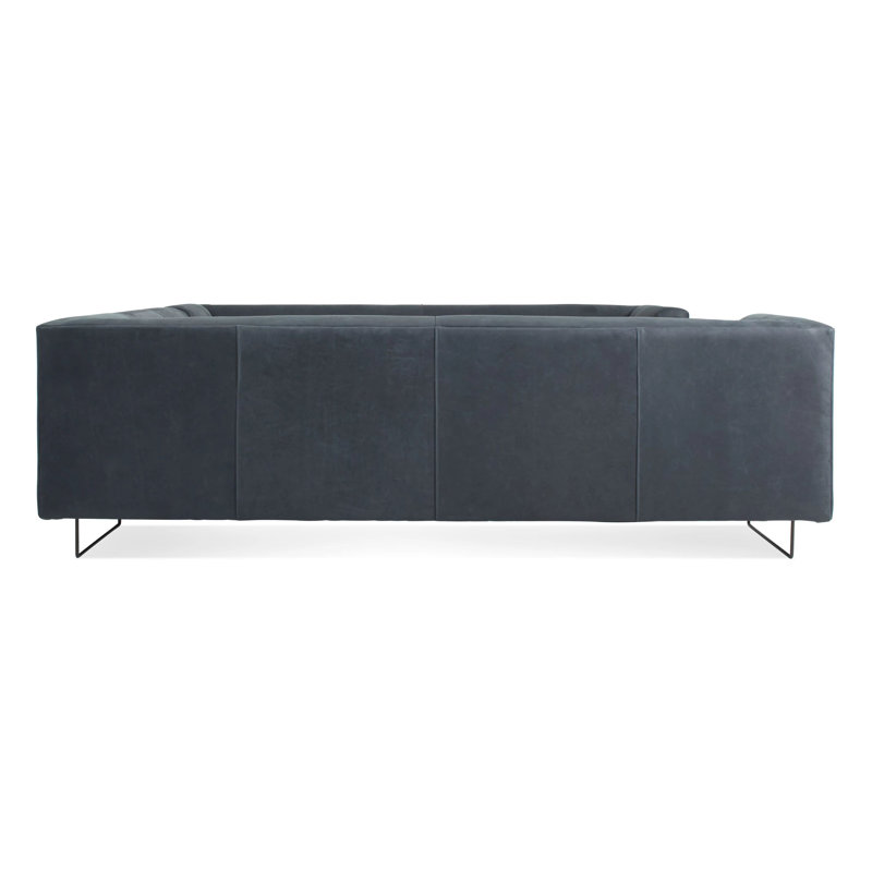 Bonnie And Clyde Sectional, Ink Genuine Leather