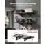 Black 2-tier Wall Mounted Garage Shelving, Steel Floating Storage Racks For Workshop Warehouse