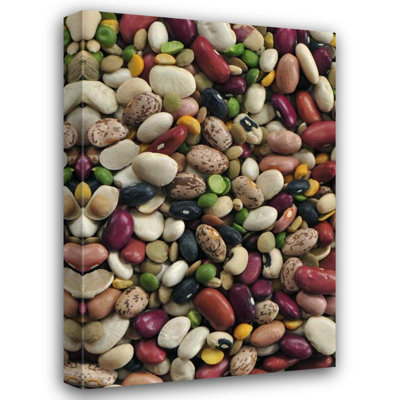 Red Barrel Studio® Terrill, Steve Gallery Wrapped Canvas Art Titled: USA Colorful dried bean soup mixture