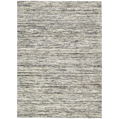 Striped Area Rug in Cobble Stone