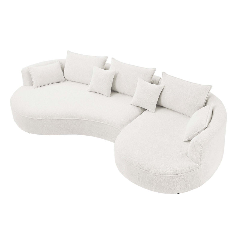 Curved Sofa With Ingenious Shape, Right Hand Facing