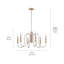 Lustre noir 6 lumières 28,5 pouces Karthe-2050347132