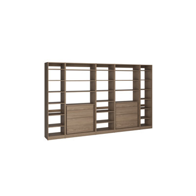 139.21in. W Closet System with 8 Drawers and 24 Adjustable Shelves