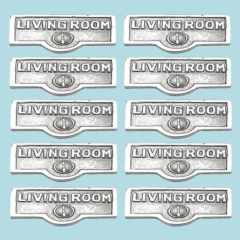 Switch Tags Living Room Name Sign 1-Gang Rocker Wall Plate