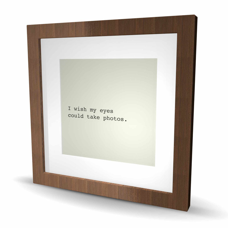 «I Wish My Eyes For May Photo - Shapes Beige», reproduction encadrée