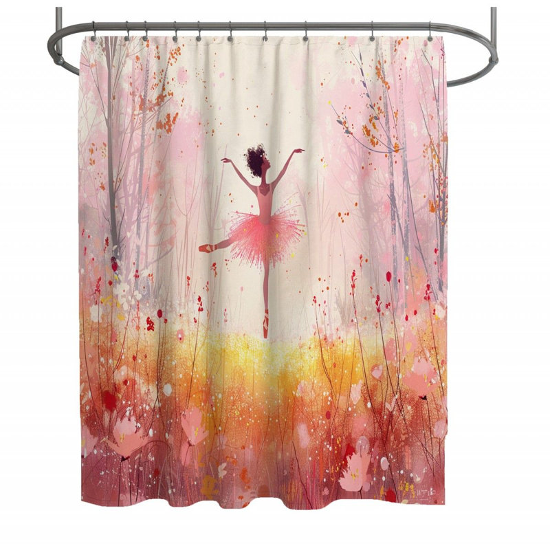 Ballerina Performing Arts Shower Curtain, 83"H x 70"W