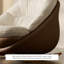 Chaise berçante moderne et luxueuse en suède