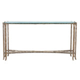 Monier 71" Console Table with Clear Glass