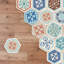 Décalcomanie de plancher hexagonale victorian