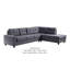 Canapé modulaire rembourré moderne avec méridienne réversible, grande assise, coussins de soutien en mousse, tissu durable, canapé de salon pour maison et appartement-130464427