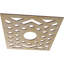 18"OD x 4 5/8"ID x 1/4"T Chevron Wood Fretwork Pierced Ceiling Medallion, Walnut-63412054-63412031