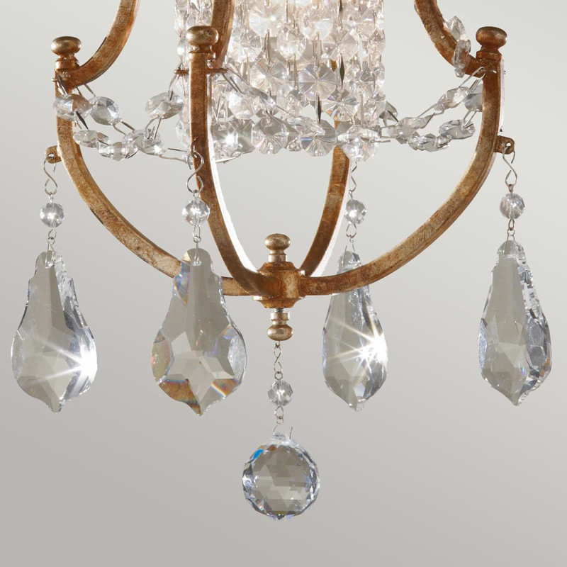 Carnanreagh 1 - Light Oxidized Bronze Crystal Pendant