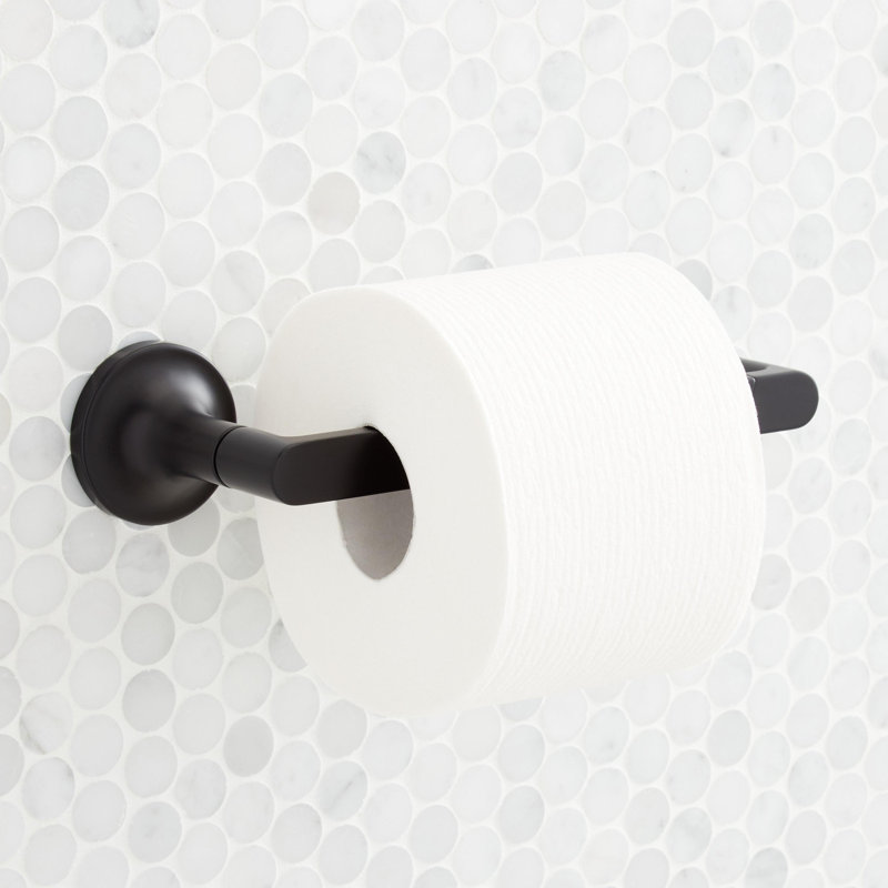 Porte-papier hygiénique mural pivotant Lentz, Noir mat