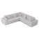 Perry Modular Sofa Set 01 In Chalk Fabric