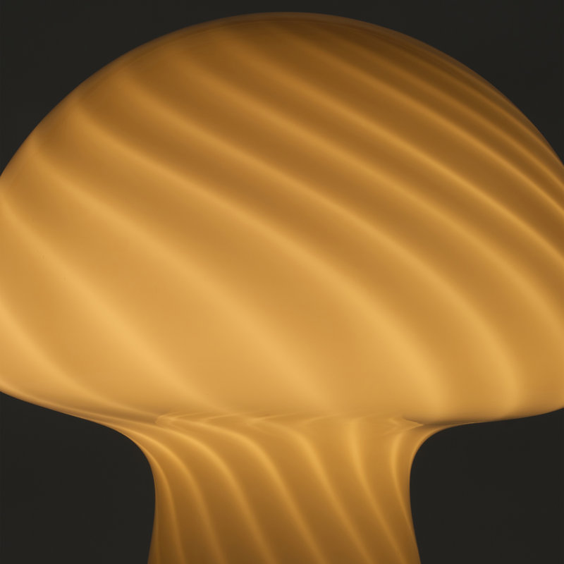 Lampe de chevet moderne d'inspiration rétro avec abat-jour en verre givré 12,75 po Mushroom - ampoule incluse