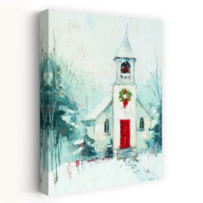 Winter Wonderland Church by Svetlana Aleinikova - Wrapped Canvas Print